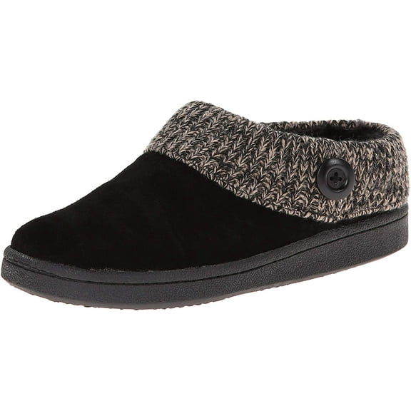 women's clarks knit collar clog slipper