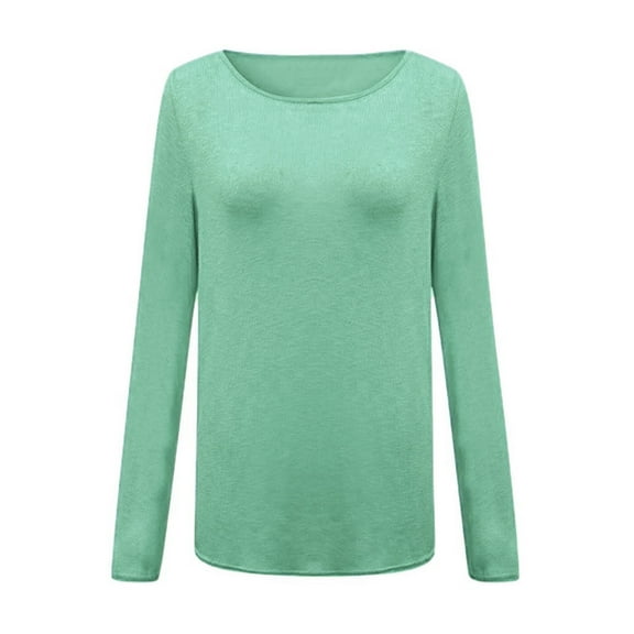 women's clothing Autumn Solid Knitted T Shirt Top Base