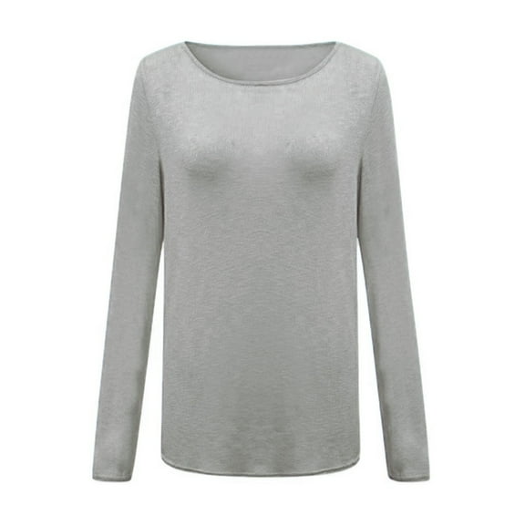 women's clothing Autumn Solid Knitted T Shirt Top Base