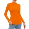 thumbnail image 1 of women's clothing Long Sleeve Sleeveless Mock Turtle Neck Tops Basic Stretchy Underwear Layer Tee Shirts, 1 of 4
