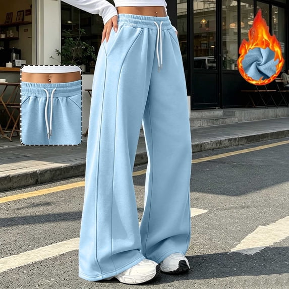 women's pants Baeitkot Women Fashion Solid Color Loose Elastic Waist Drawstring Strap Cargo Long Pants