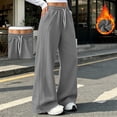 thumbnail image 1 of women's pants Baeitkot Women Fashion Solid Color Loose Elastic Waist Drawstring Strap Cargo Long Pants, 1 of 7