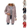 thumbnail image 1 of women's sweaters Women's Knit Sweater Coat Open Front Cardigan Long Sleeve Soft Warm Oversized Casual Tunic Top for Everyday and Wear, 1 of 1