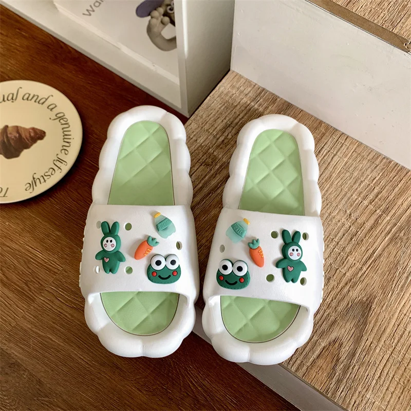Cute Walk by Babyhug Slip On Style Flip Flops with Cartoon Graphics & Applique - Blue main image 0