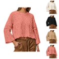 thumbnail image 1 of women sweater Women's Pullover Sweater Oversized Knit Long Sleeve Fashion Top for Casual Fall Winter Comfort Soft Cozy Warm Pullover, 1 of 1