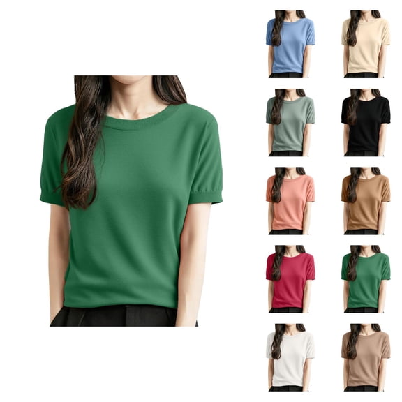 women sweater Women's Pullover Sweater Wool Blend Lightweight Business Casual Blouses for Summer and Fall