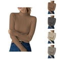 thumbnail image 1 of women sweaters Women's Pullover Sweater Winter Knit Soft Comfortable Turtleneck Long Sleeve Slim Fit Warm Casual Blouse for Fall and Cold Weather, 1 of 1