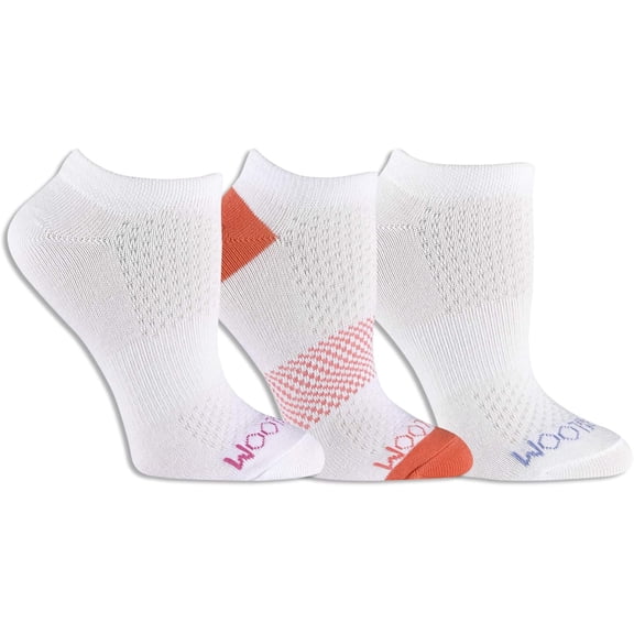 womens Breathable Cotton No Show Socks- 3 Pair Pack