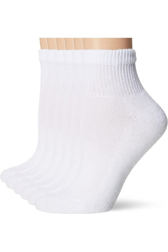 womens Ultimate Comfort Toe Seamed Ankle Socks Pack Of 6