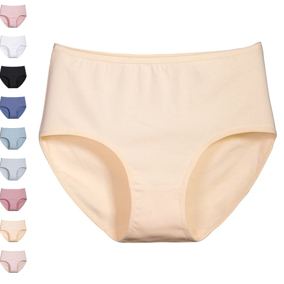 womens Undersated Cotton Full Coverage Brief Panty Beige XS