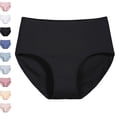 thumbnail image 1 of womens Undersated Cotton Full Coverage Brief Panty Black XXL, 1 of 3