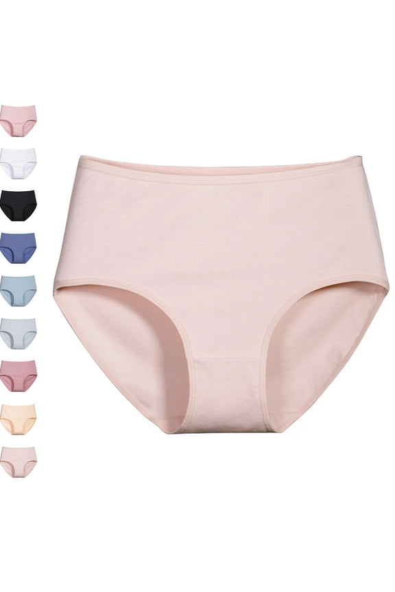 womens Undersated Cotton Full Coverage Brief Panty Light pink XL