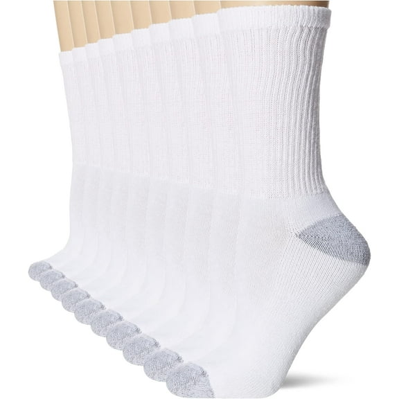 womens Value, Crew Soft Moisture-wicking Socks, Available in 10 and 14-packs