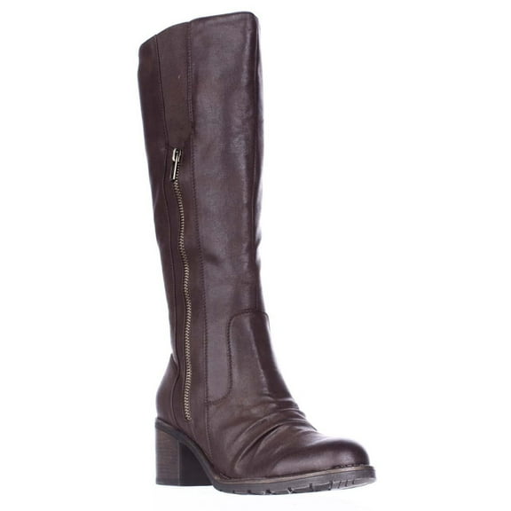 womens dallia scrunch toe riding boots, dark brown