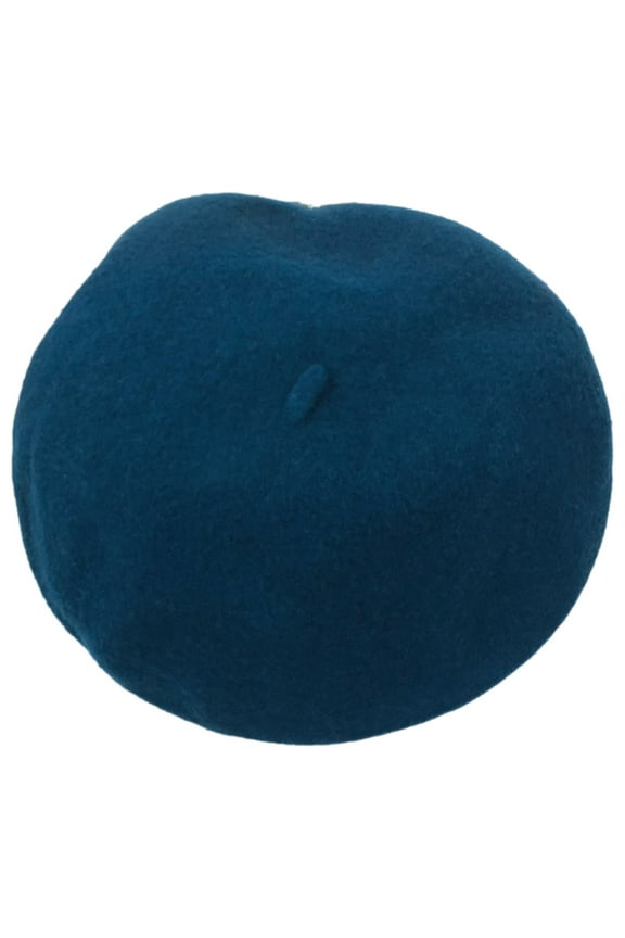 womens juniors hat beret wool felt blue teal merona cap beanie style cold weather warm outerwear