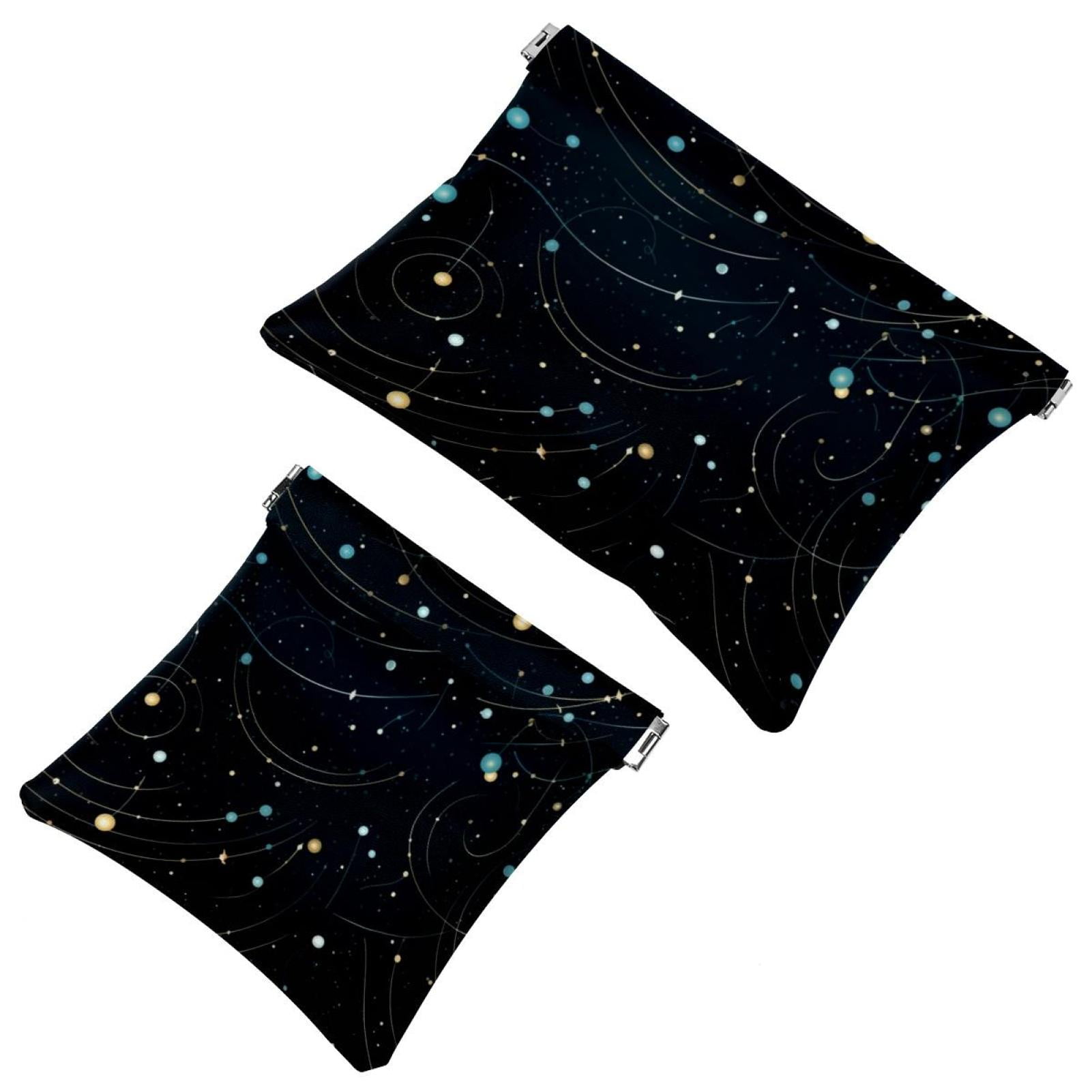 womens leather pouch coin pouch, small pouch bag Galaxy Star Sky