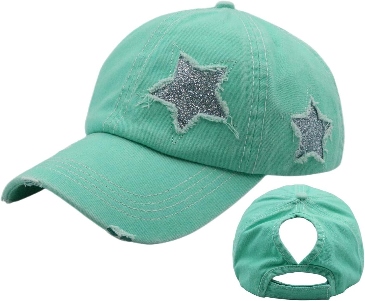 womens pony hat high ponytail baseball cap girls messy bun  display picture 3