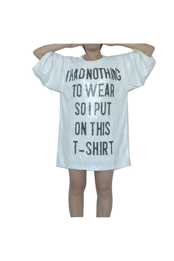 womens sequin mini jersey dress shirt 3/4 sleeves birthday party dresses