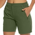 thumbnail image 1 of womens shorts Stretch Waist Hiking Cargo Shorts Lightweight Summer Outdoor Athletic bermuda short with Pockets, 1 of 4