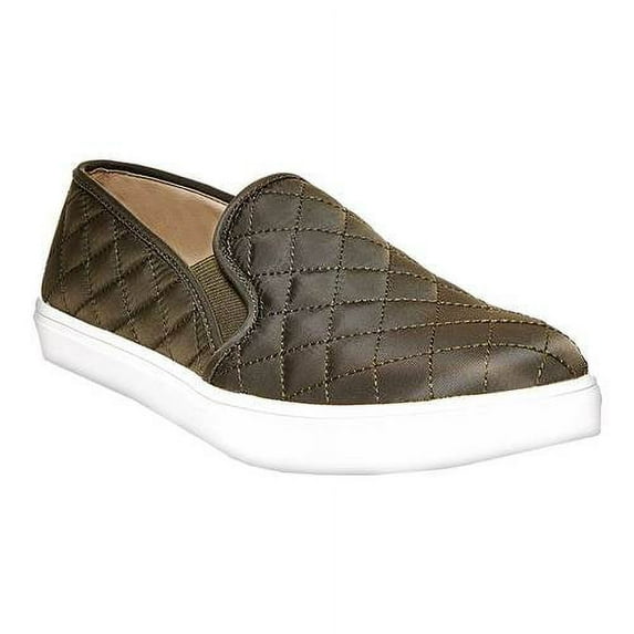 womens steve madden ecntrcqt slip-on fashion sneakers - olive