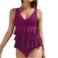 thumbnail image 1 of womens swimsuits Tankini Swimsuit Ruffled Tank Top Tummy Control Floral Modest Swimwear High Waisted Bikini, 1 of 6