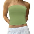 thumbnail image 1 of womens tank tops Strapless Striped Bandeau Tube Top Sleeveless Backless Casual Crop Top, 1 of 6