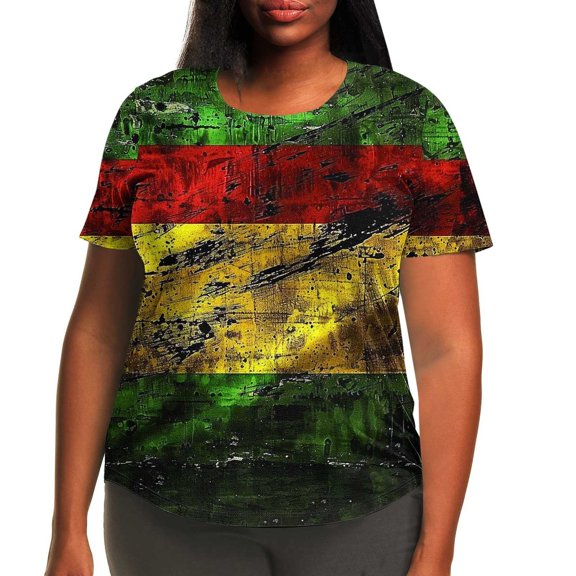 womens tops Women Fashion Casual Printing Shirts Short Sleeve Loose Plus Size Tee Round Neck Tunic Blouse spring tops for women