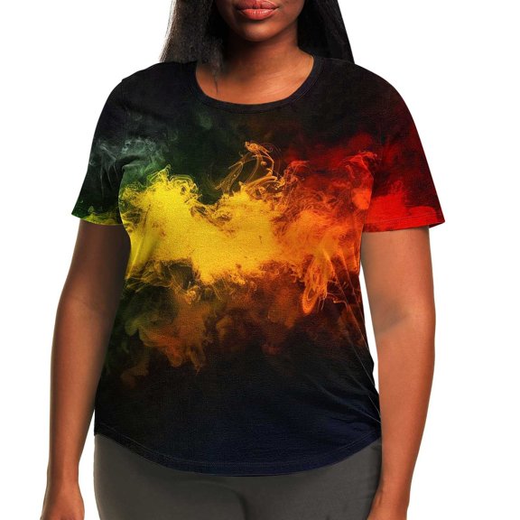 womens tops Women Fashion Casual Printing Shirts Short Sleeve Loose Plus Size Tee Round Neck Tunic Blouse spring tops for women