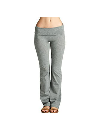 4814 Wide Waist Brushed Back Polyester/Spandex Yoga Pants By