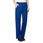 wonderwink womens wonderwork pull-on cargo scrub pant, galaxy blue, x-small