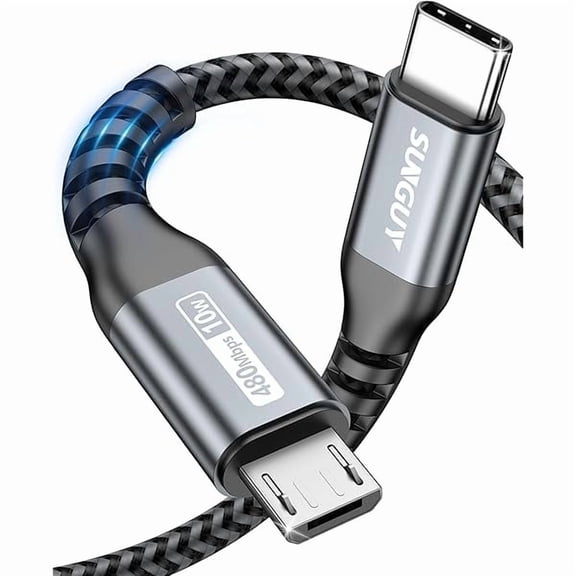 wonima01 2-Pack USB C to Micro USB Cable 3.3FT, Braided Micro USB to USB-C Cable Support Charge & Data Transfer Compatible with Samsung Galaxy S7 S6, PS4, Galaxy S22/ S10, Pixel, LG