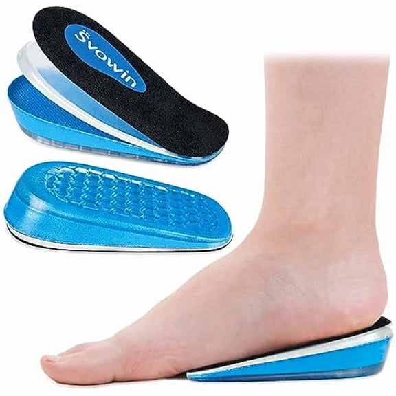 wonima01 3 Layers Adjustable Height Increase Insoles, Heel Lift Inserts for Leg Length Discrepancies and Achilles Tendonitis, Heel Cushion Cups for Heel Pain, Heel Spur, Men and Women (Small)