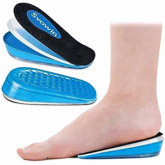 wonima01 3 Layers Adjustable Height Increase Insoles, Heel Lift Inserts for Leg Length Discrepancies and Achilles Tendonitis, Heel Cushion Cups for Heel Pain, Heel Spur, Men and Women (Small)