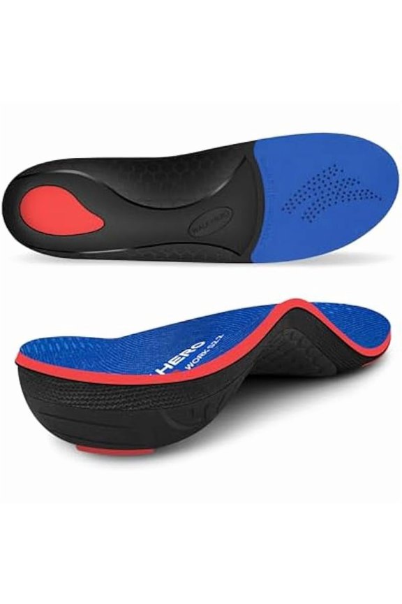 Arch Support Inserts for Men & Women - Plantar Fasciitis Insoles with Max Cushion, Orthotics for Heel Pain Relief, Work Boots, Standing All Day (Mens 9-9.5 | Womens 11-11.5, Starry Blue)