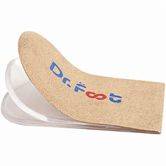 wonima01 Dr.Foot Adjustable Orthopedic Heel Lift Inserts, Height Increase Insole for Leg Length Discrepancies, Heel Spurs, Heel Pain, Sports Injuries, and Achilles tendonitis (Beige, 3 Layers-L)