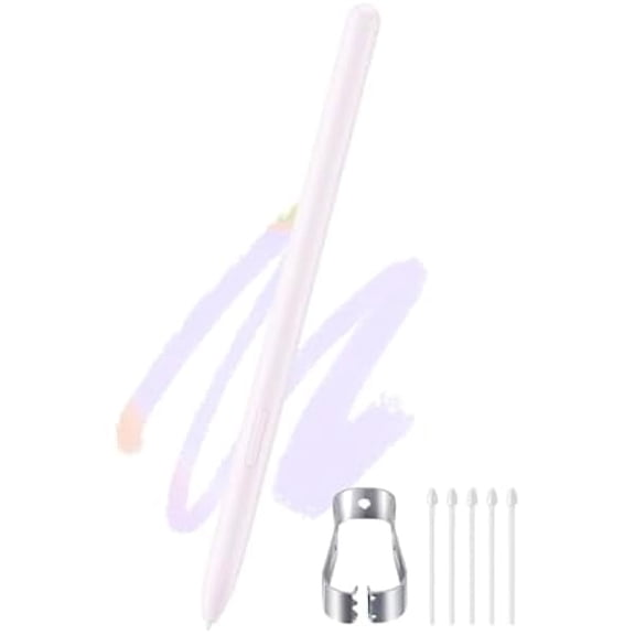 wonima01 Galaxy Tab S10 FE S Pen Replacement for Samsung Galaxy Tablet S10 FE Plus Stylus - Air Command, Magnetic Attraction, Compatible with Tablet S9 FE/S10 FE Stylus Pen (Lavender)