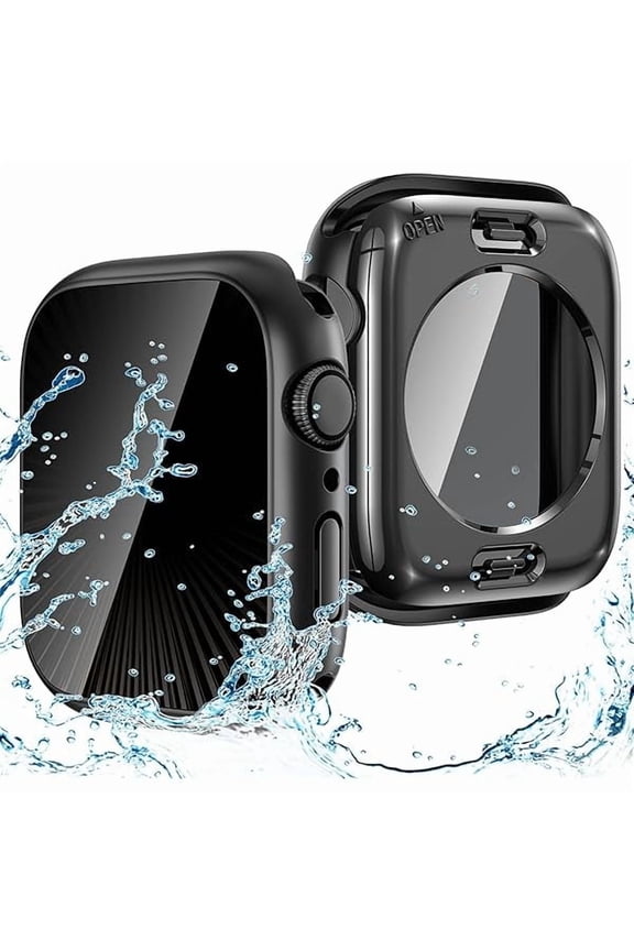 Privacy Waterproof Case Compatible for Apple Watch Series 11/10 Screen Protector 46mm, Anti Spy Face Cover Back Bumper for iWatch Accessories