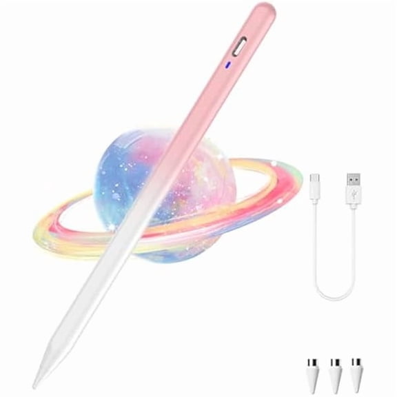 wonima01 Stylus Pen for Android Tablet,Tablet Pencil for iOS/Android,Rechargeable Active Stylus Pen for iPhone/Samsung/Huawei/Vivo/Lenovo/Pixel and Other Android Smartphones and Tablets-Gradient Pink