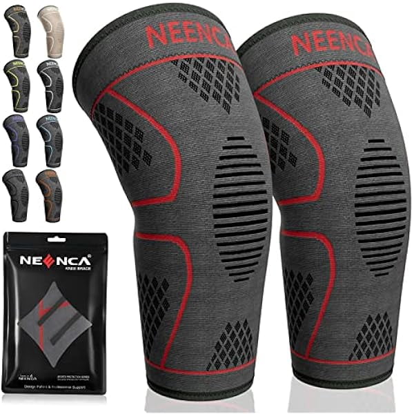 wonima66 Knee Braces for Knee Pain -2 Pack Knee Sleeves for Knee Pain ...