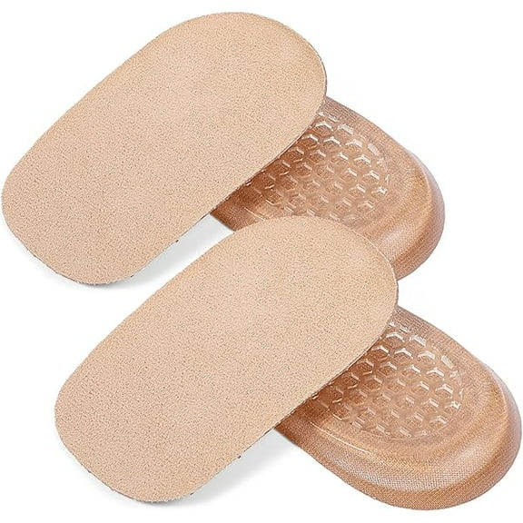 wonima88 2 Pairs 1/2 Inch Silicone Heel Lifts for Shock Absorption, Heel Pads Cushions Height Increasing Insoles Soft Shoe Lifts for Women Men Comfort Half Foot Insoles for Uneven Legs Heel Pain