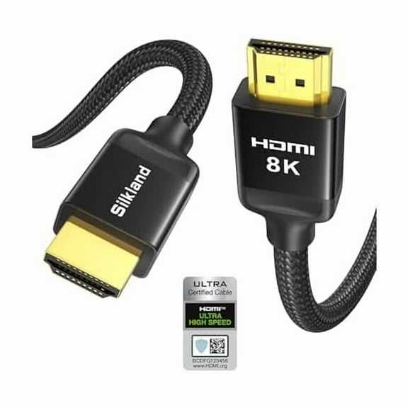 wonima88 8K HDMI eARC/ARC Cable 2.1, 3.3FT Certified Ultra High Speed HDMI Cable [8K@60Hz, 4K@120Hz] Dolby Atmos Vision, 48Gbps, HDR, HDCP Compatible for Samsung/Vizio/SoundBar/Roku TV/BluRay