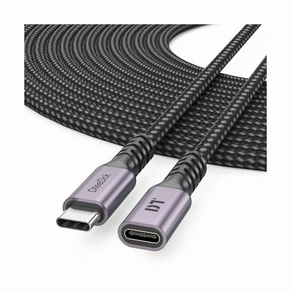 wonima88 USB C Extension Cable 20ft, Upgraded USBC Extender 100W Charging 4K@60Hz Display Male to Female Braided Cord USB3.2 Gen2 for Laptop Tablet Mobile Phone and More Type C Device