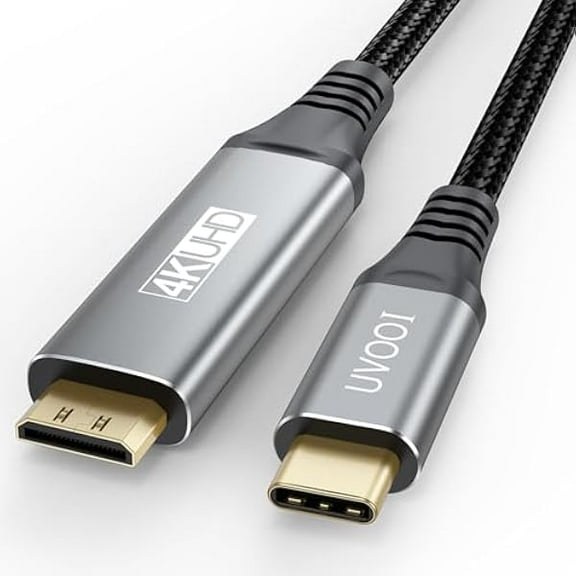 wonima88 USB C to Mini HDMI Cable 6FT, High Speed USB Type-C to Mini HDMI 2.0 Cord (4K@60Hz,2K,1080P,HDR,3D,ARC) for MacBook, iPhone 16 15/Pro, Galaxy 25/24, iPad Pro, Laptop to Portable Monitor