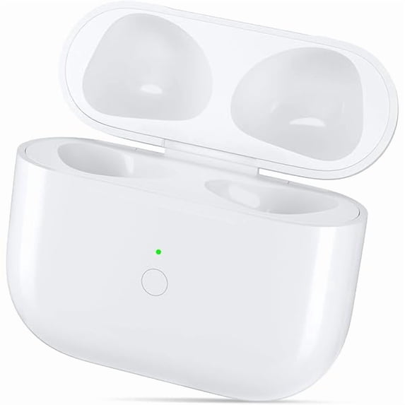 wonima88 Wireless Charging Case Replacement Compatible with AirPods 3, Qi-Certified for AirPods 3rd Gen Charger Case, Bluetooth Pairing Sync Button, 600 Mah Built-in Battery, White