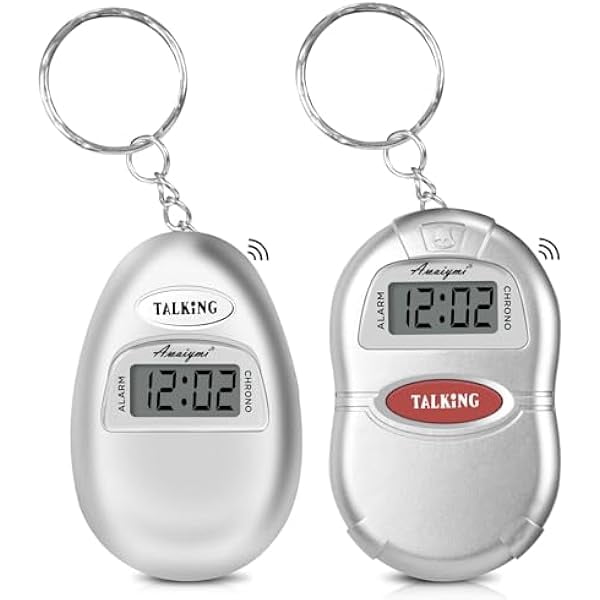 Talking Clock Kit wonima99 2 Pack Talking Clock for Blind Elderly, Small Travel Alarm ...