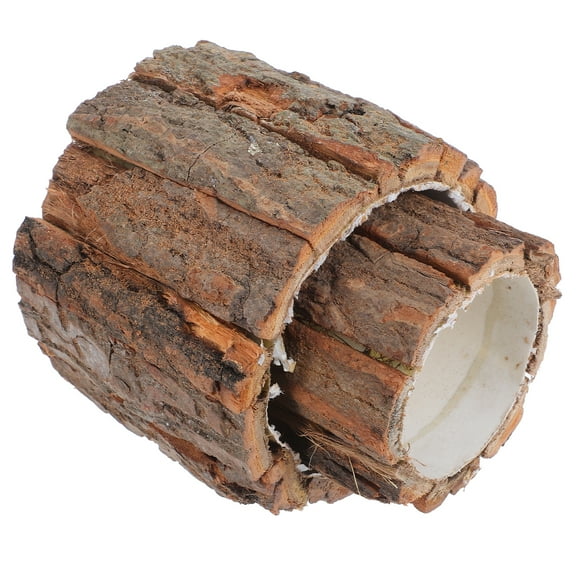 wood bark flower pot,6 Pcs Wood Bark Flower Pot Rustic Succulent Planter Farmhouse Flower Bucket Wood Log Plant Container