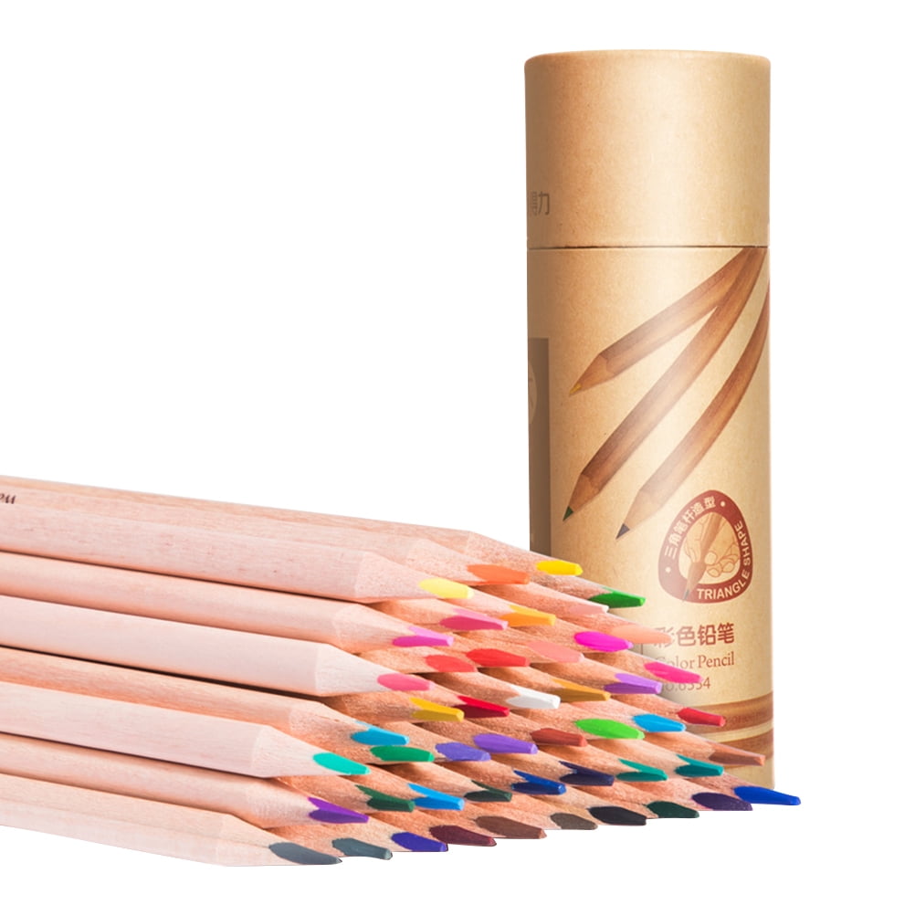 wood colored pencils 48pcs Colorful Sketching Pencils Portable Colored ...