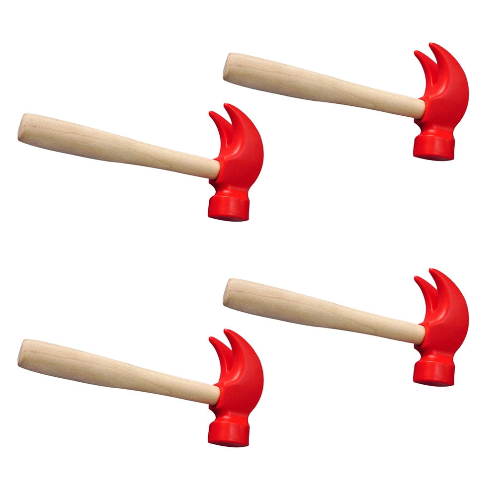 wood hammer toy 4pcs Wooden Hammer Toys Kids Wooden Mallets Maintenance