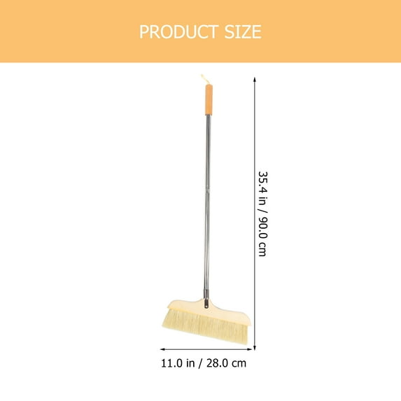 wooden broom Wooden Broom Hardwood Floor Broom Soft Bristle Broom For Bedroom Kitchen Bathroom