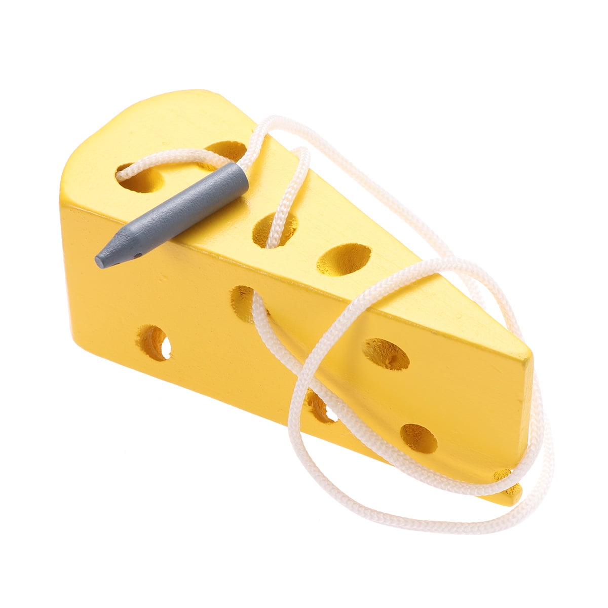 wooden cheese toys Wooden Baby and Kids Cheese Toys Toddler Lacing Game